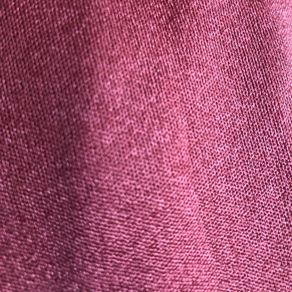 Vtg 70s Puce Rose Pointelle Knit V-Neck Tie Waist Open Back Maxi Disco Gown S/M - Picture 10 of 17